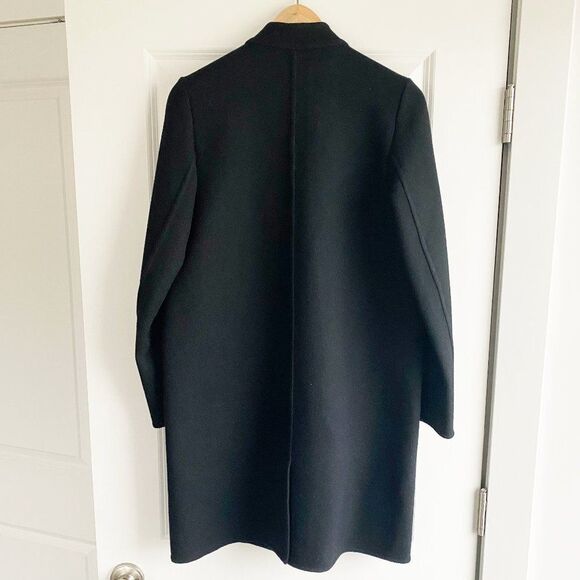 Vince Black Wool Rabbit Fur Paneled Coat XS Classic Contemporary ASO Kardashian - Picture 6 of 13